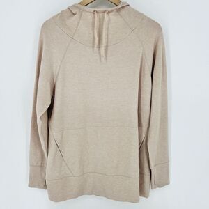 Cuddl Duds Comfort Wear Beige Hooded Sweatshirt Size Large
